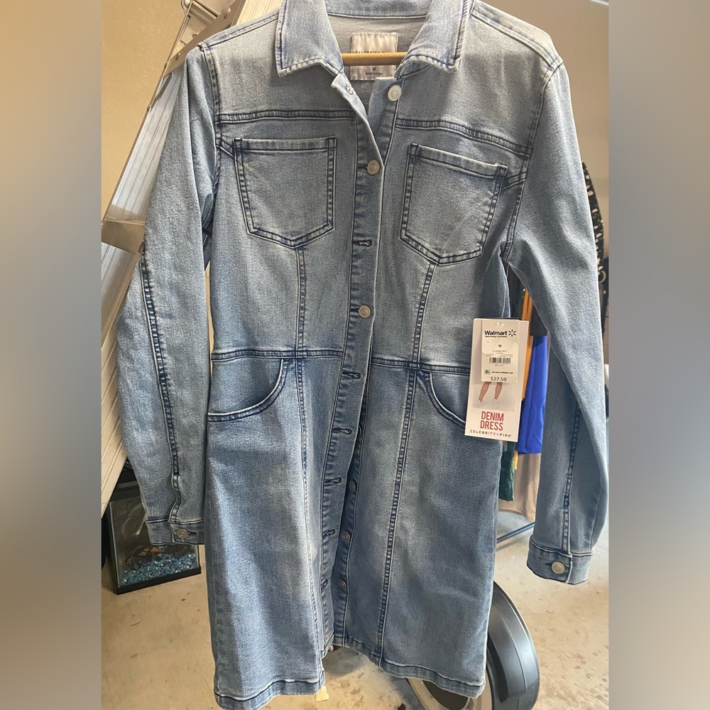 Women's Denim Dress - Light Blue
